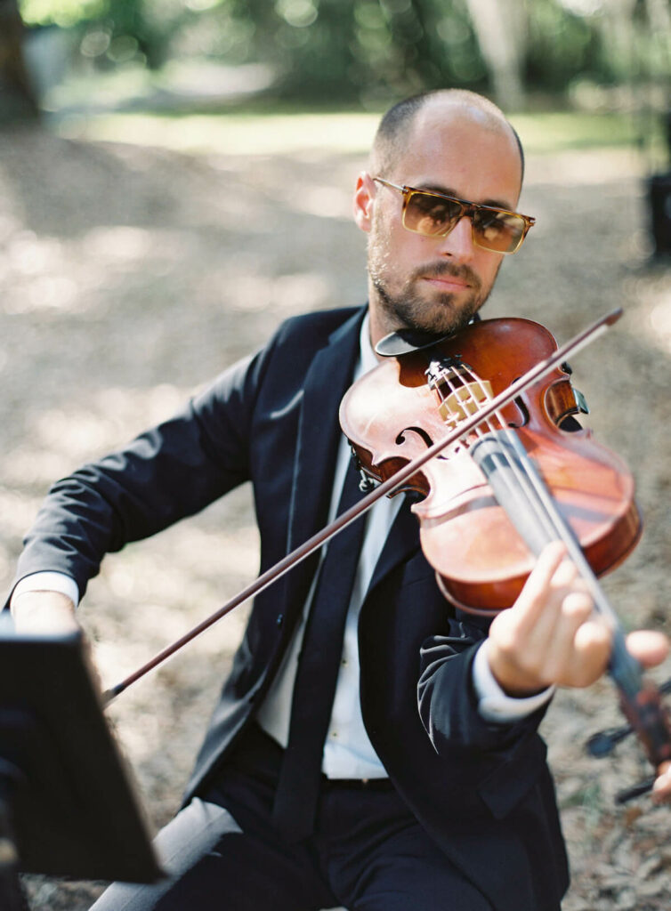 Peter Kiral wedding violinist on Spring Island